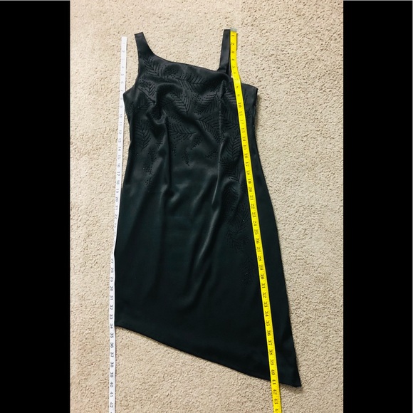 CDC Party Dress 8P Beaded Embellishments Asymmetrical Straps party small black - Picture 5 of 16
